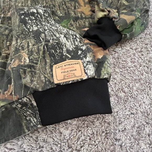 Levi Strauss Signature Field Gear jacket hood Mossy‎ Oak Camo Full Zip Medium M - Picture 2 of 12